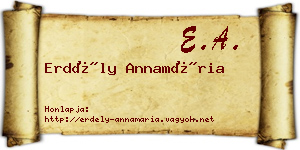 Erdély Annamária névjegykártya